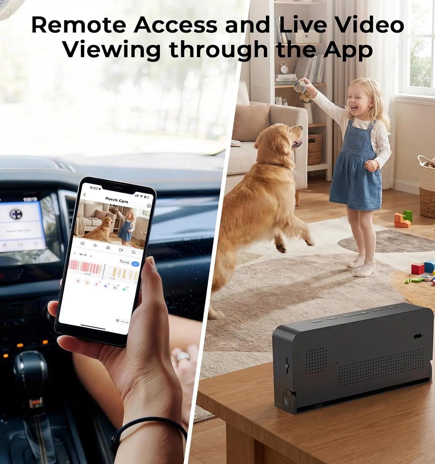WESECUU Smart Clock Camera 2K Indoor Security Nanny Cam