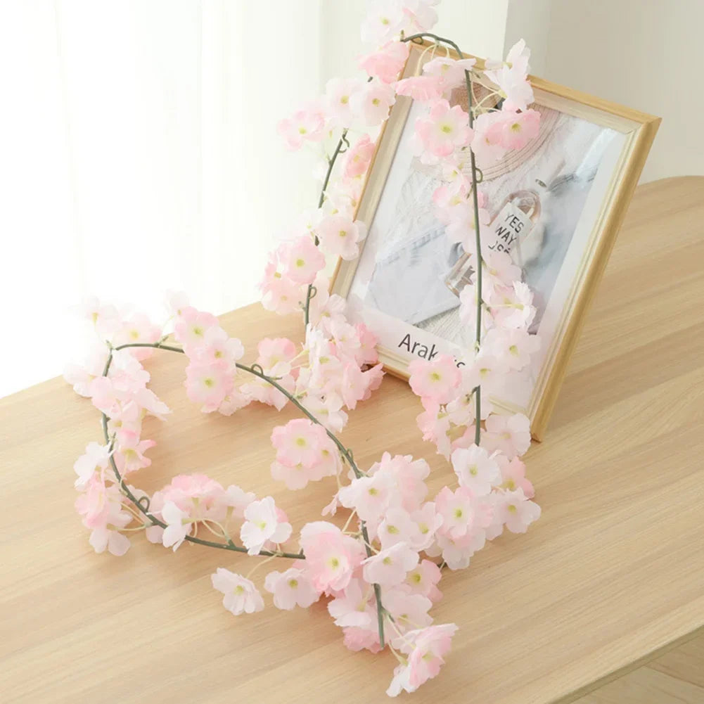 Artificial Sakura Flowers Vine For Wedding Decor