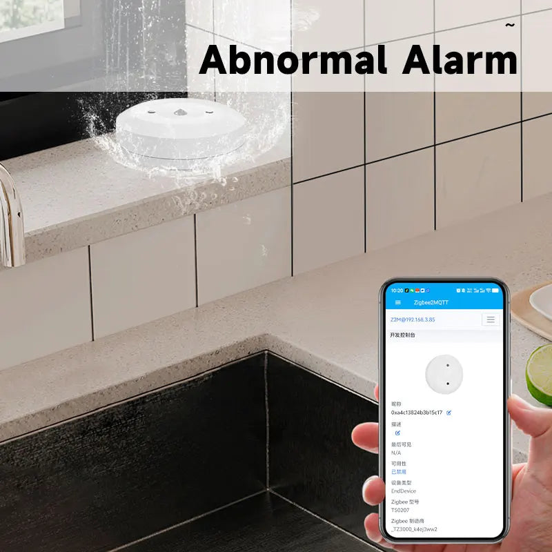 ZigBee Water Leakage Sensor With MQTT, Home Assistant Compatible