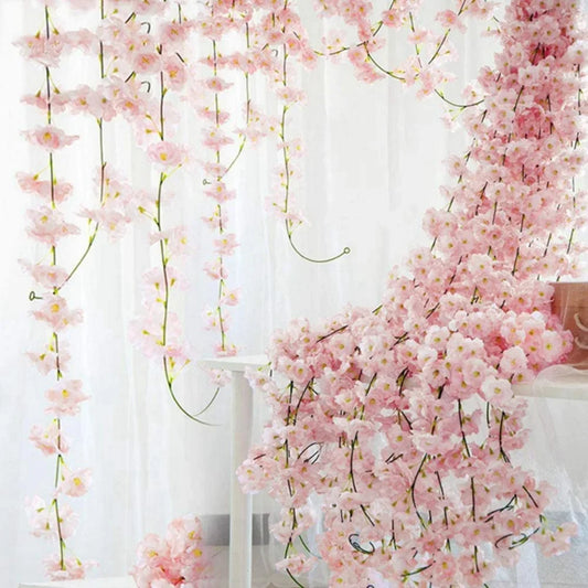 Artificial Sakura Flowers Vine For Wedding Decor