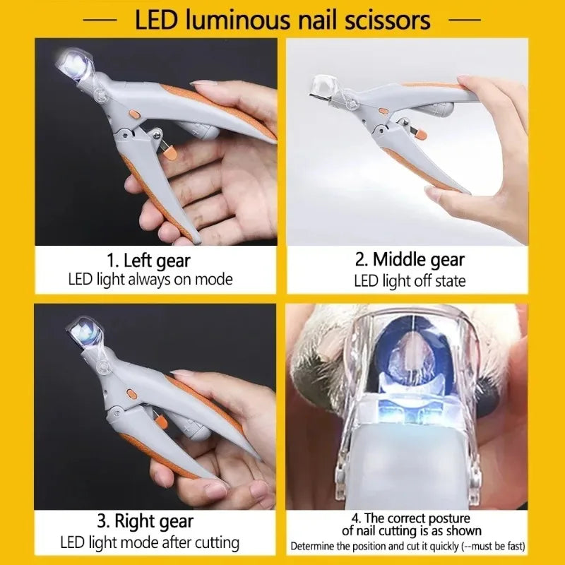LED Essential Nail Clipper With Light For Dogs And Cats