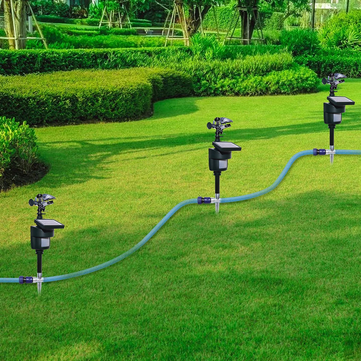 Yardeen Motion Activated Sprinkler With Solar Panels For Outdoor Animals
