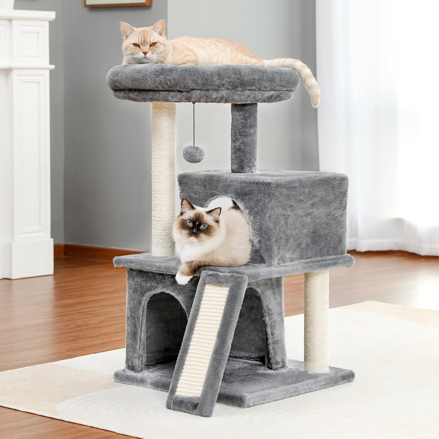 PAWZ Road Large Cat Tree Indoor Multi-Level Tower With Condos