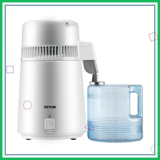 750W Water Distiller, 1.1 Gal Countertop Machine with Auto-Shutdown, BPA-Free Container for Pure Home Use