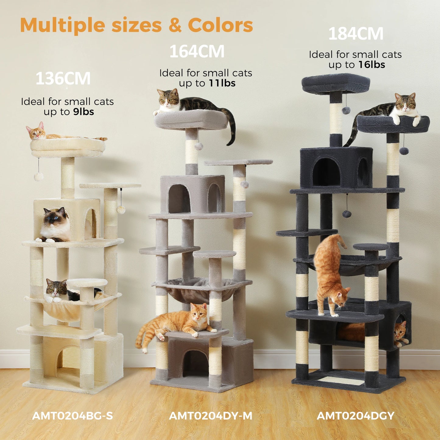 PAWZ Road Durable Cat Tree And Tower For Indoor Cats