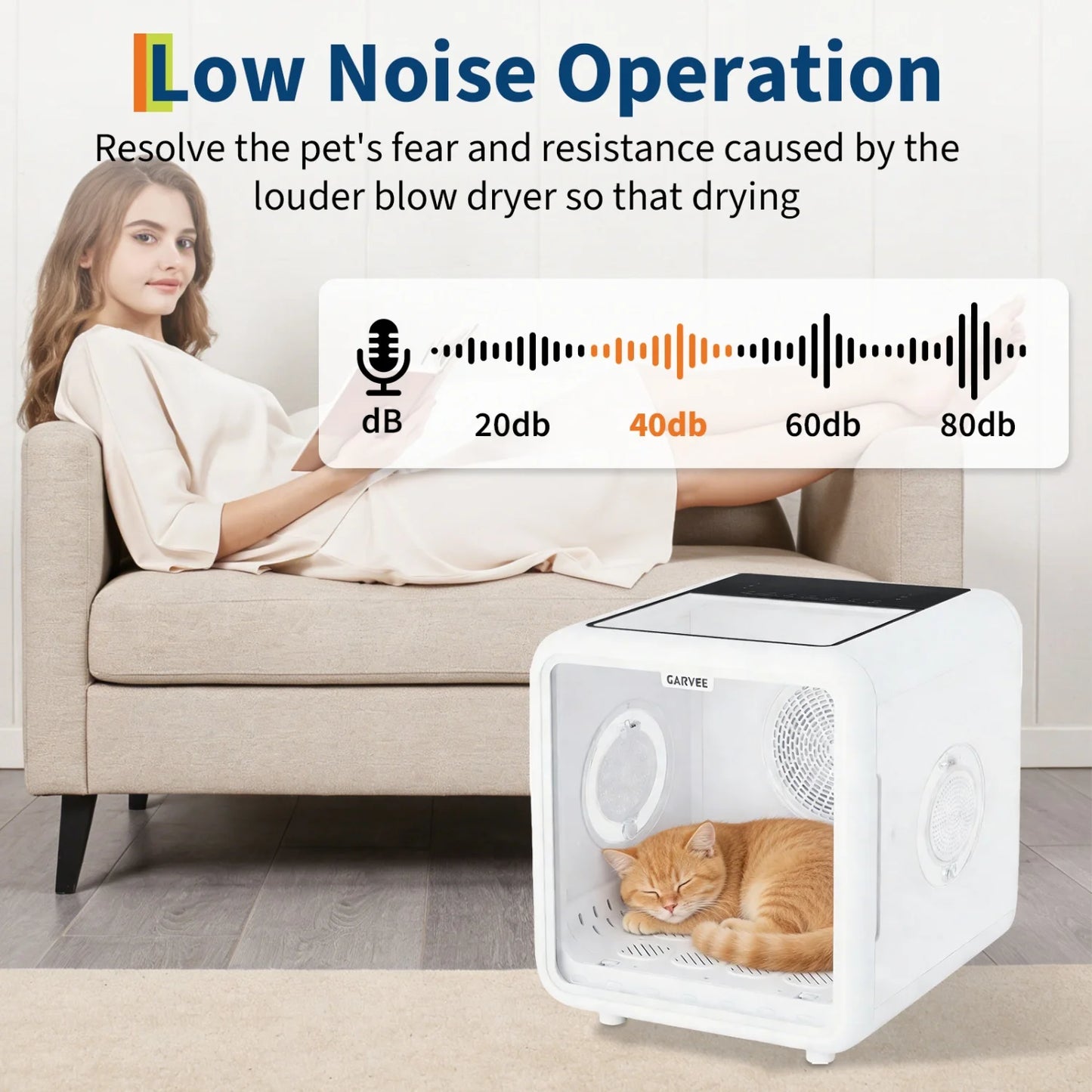 HiMISS Automatic Pet Drying Box With 360 Degree Air Circulation