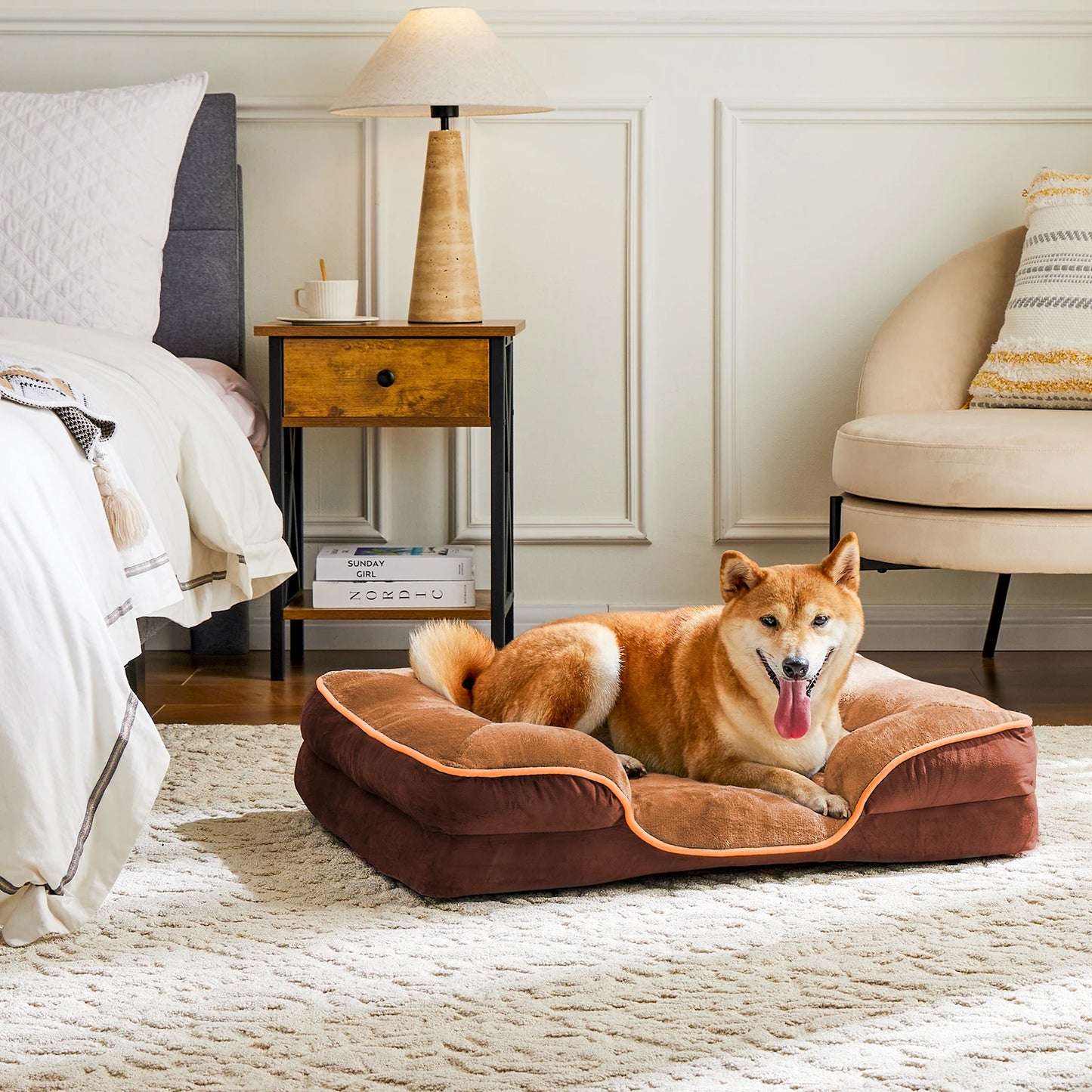 JHK Orthopedic Memory Foam Dog Bed for Dogs and Cats