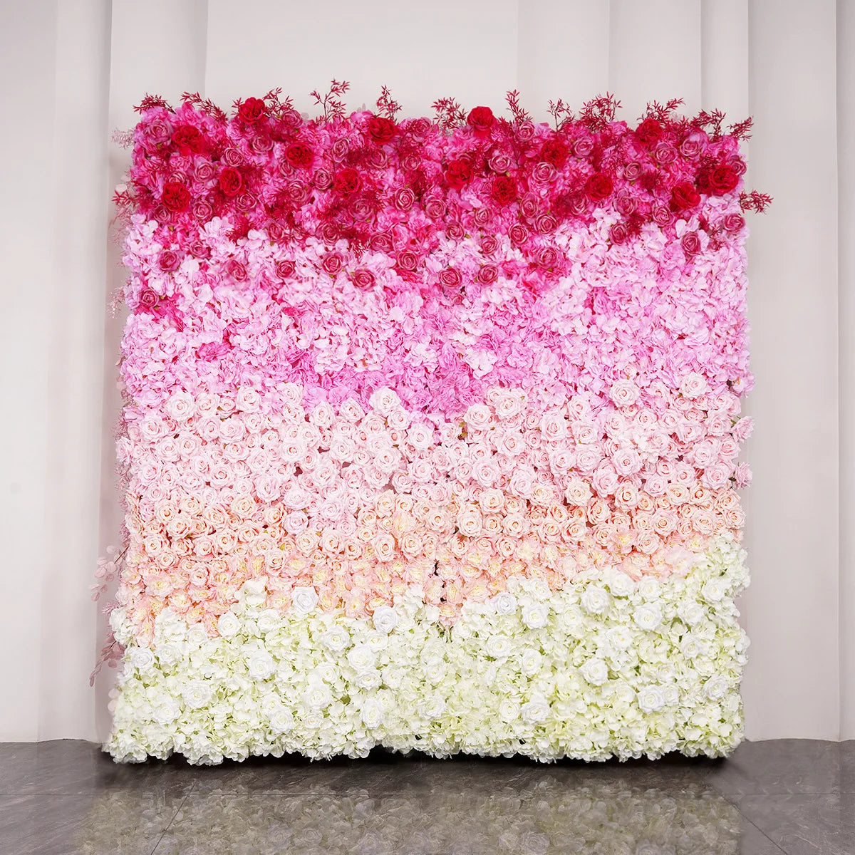 Gradient Rose Cloth Backdrop Curtain for Weddings and Events