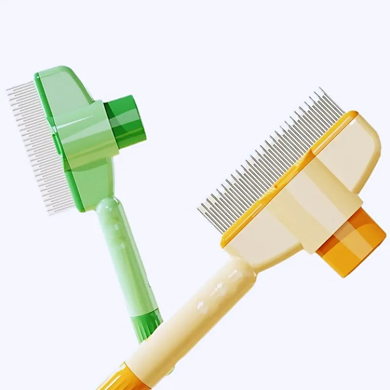 Self-Cleaning Dog Comb With One Button Pet Hair Remover