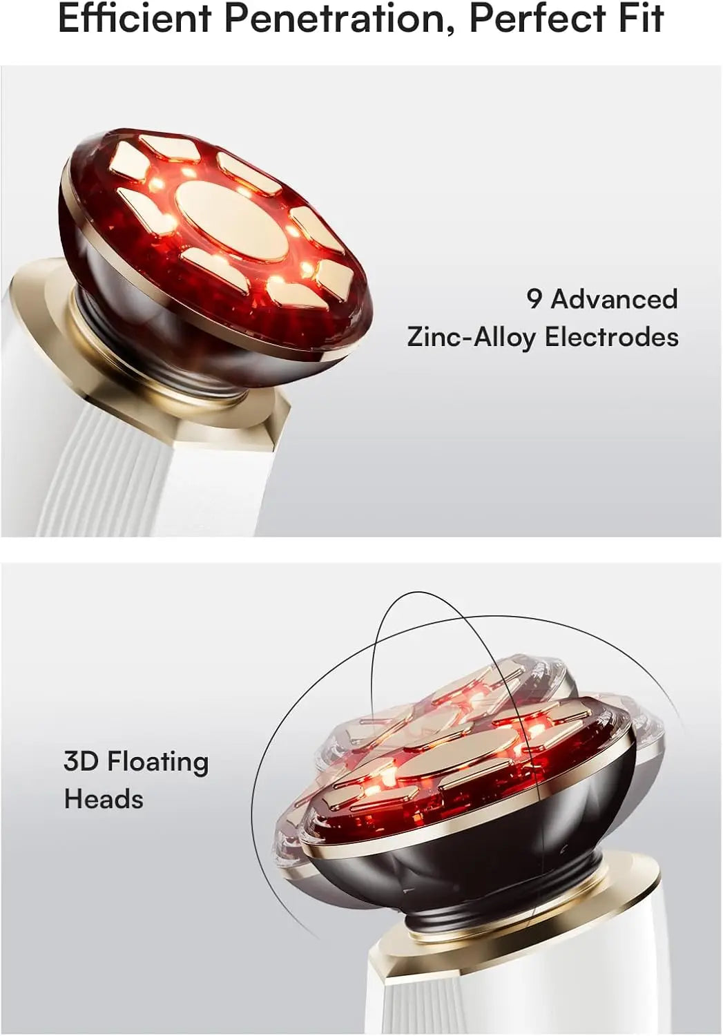 Three-In-One Red Light Facial and Neck Beauty Device
