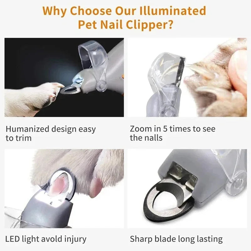 LED Essential Nail Clipper With Light For Dogs And Cats