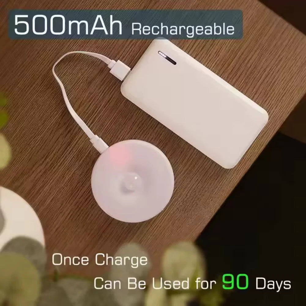 Motion Sensor Night Light USB Rechargeable for Home Hallway