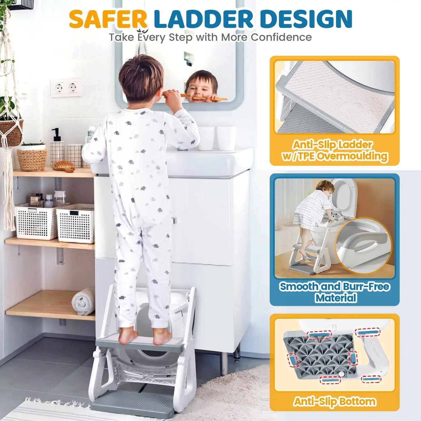 2-In-1 Potty Training Seat With Step Stool And Splash Guard