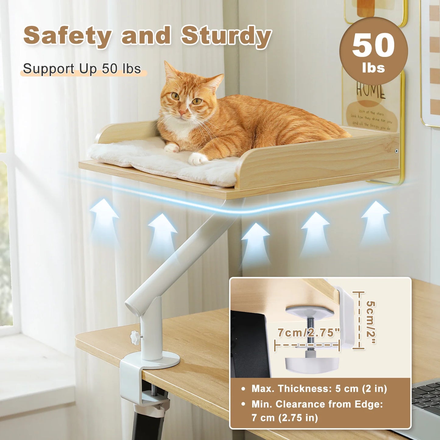 PAWZ Road Cat Desk Bed 360 Degree Rotatable Hammock