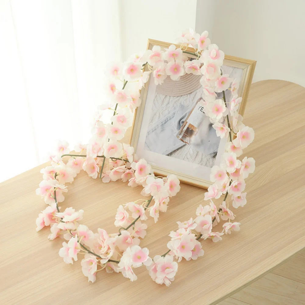 Artificial Sakura Flowers Vine For Wedding Decor