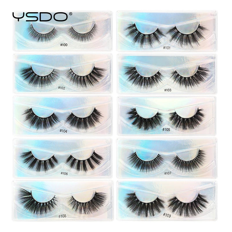 YSDO 3D Mink Lashes Full Strip Eyelashes Natural Look