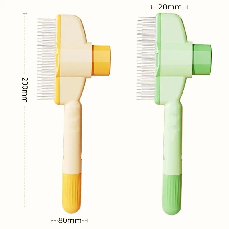 Self-Cleaning Dog Comb With One Button Pet Hair Remover