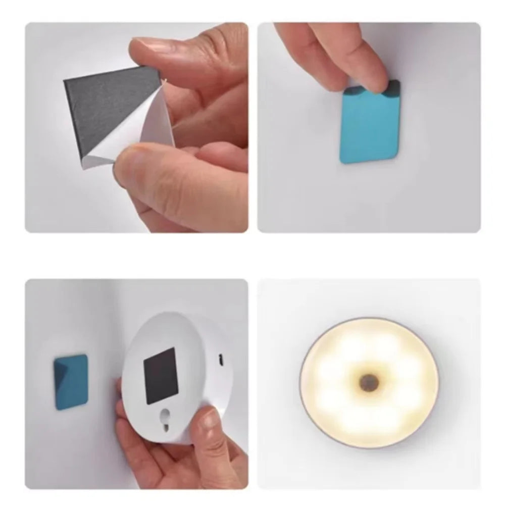 Motion Sensor Night Light USB Rechargeable for Home Hallway