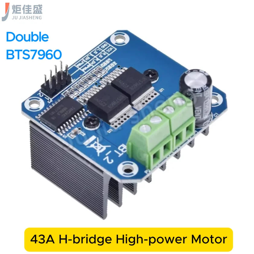 Jujiasheng Dual BTS7960 HighPower Motor Driver Module