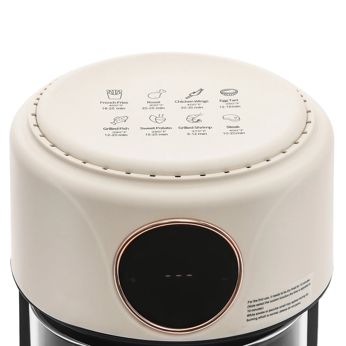 Glass Air Fryer 360 Viewable Touch Screen 1200W 110V
