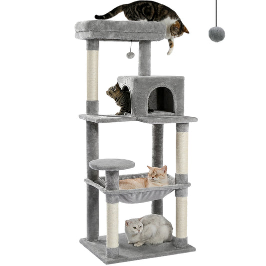 PAWZ Road Cat Tree Indoor Five-Level Scratching Tower