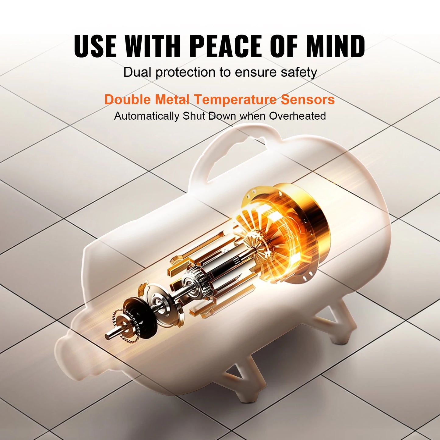 SucceBuy Dog Blow Dryer With Temperature Control And 4 Nozzles