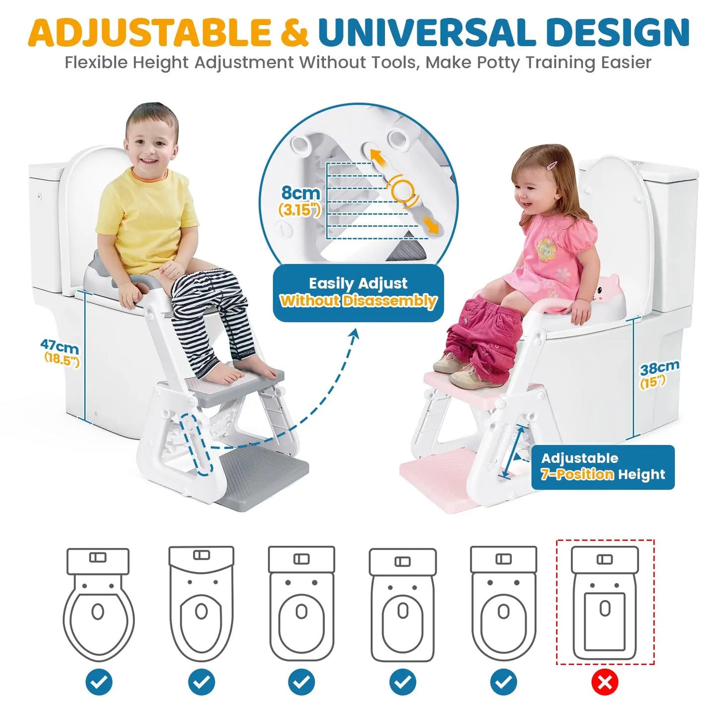 2-In-1 Potty Training Seat With Step Stool And Splash Guard