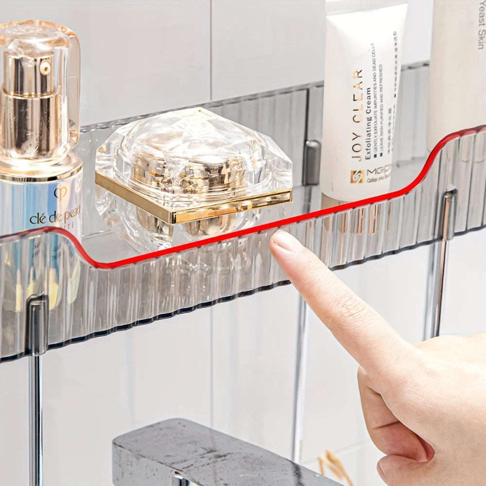 Two-Tier Bathroom Organizer For Countertop Cosmetics And Toiletries