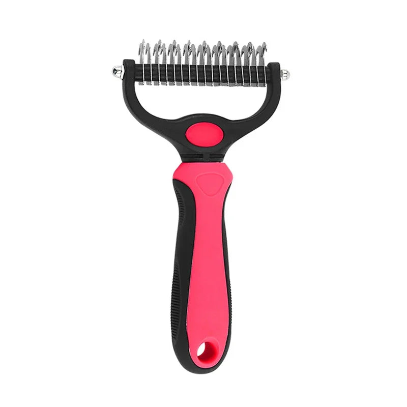 Pet Deshedding Brush Cat Comb Self Cleaning Grooming Tool
