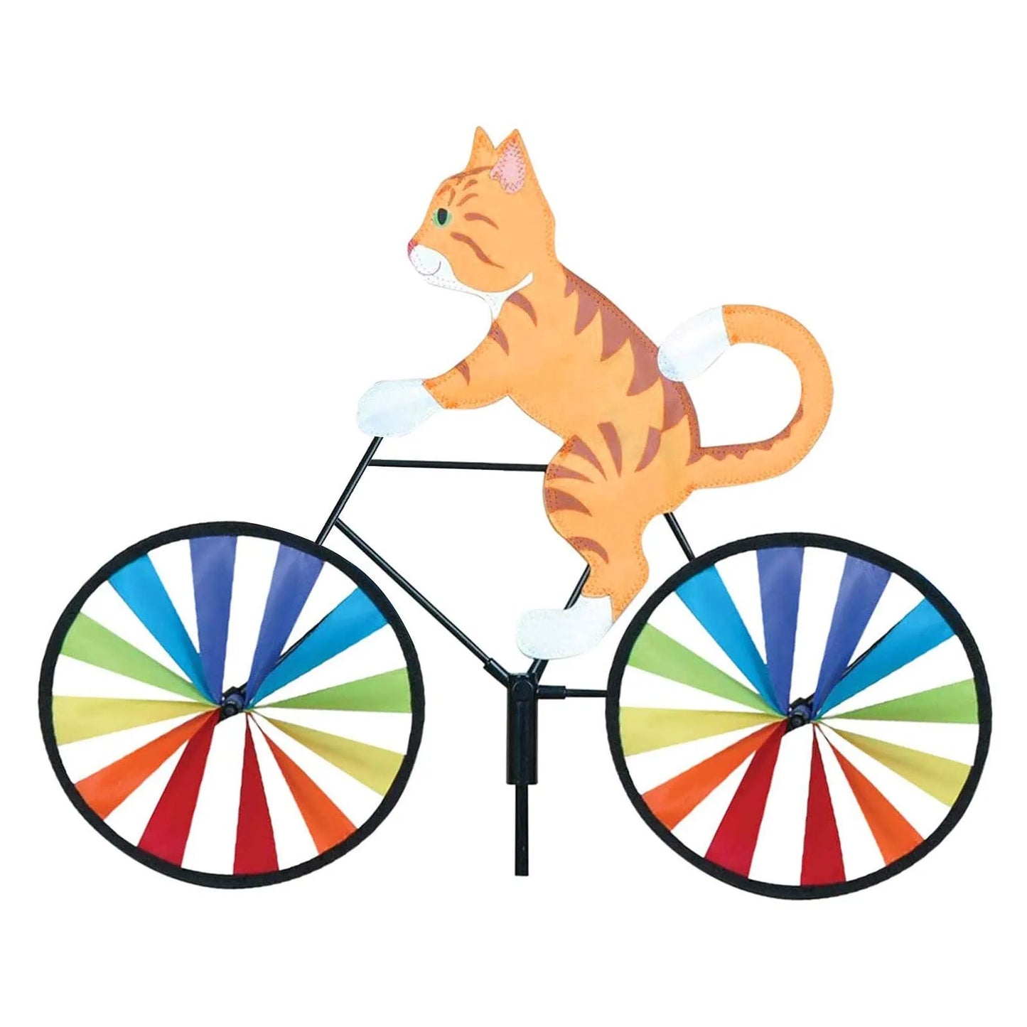 Outdoor Cat Bicycle Garden Sculpture For Yard Decor