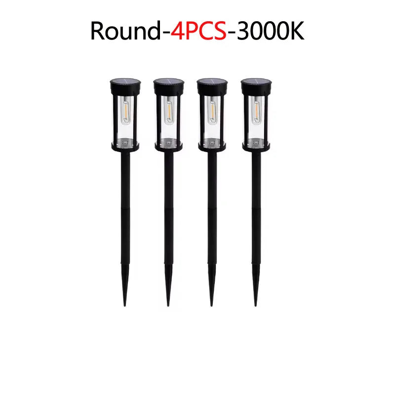 DOUWENXI Solar Pathway Lights Outdoor Garden Waterproof Lamps Decor